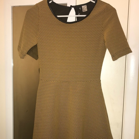 Mustard Yellow Mini Dress - Picture 1 of 4